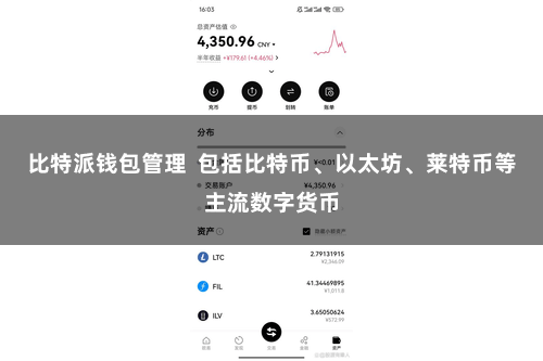 比特派钱包管理  包括比特币、以太坊、莱特币等主流数字货币